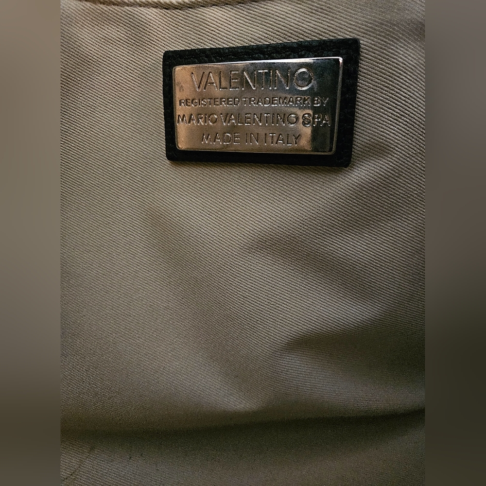Valentino By Mario Valentino Black Leather Tote Bag - Picture 12 of 14